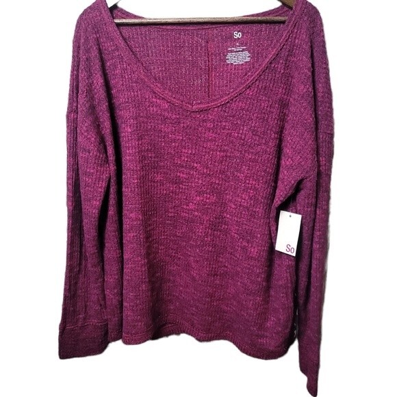 Oversized Cozy Long sleeve Wine Chalet Juniors Size XL - Picture 2 of 5